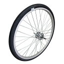 26インチ 自転車 26×1 3/8 37-590 完組 ローラー用アルミリム 外装用 タイヤ チューブ 付 1本 シティサイクル ママチャリ 向け