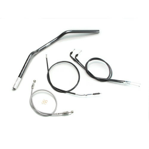 HURRICANE コンチ2型 ハンドルセット ブラック H016-002B バイク ハンドルバー