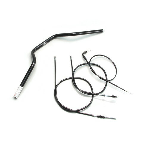 HURRICANE ヨーロピアン3型 ハンドルセット ブラック H020-072B バイク ハンドルバー