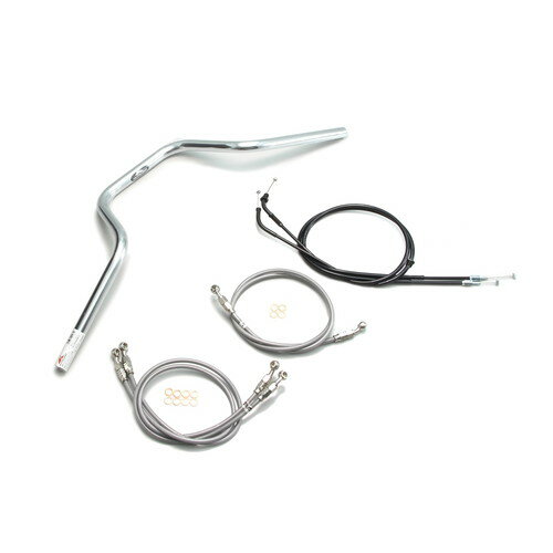 HURRICANE ヨーロピアン4型 ハンドルセット クロームメッキ H003-073C バイク ハンドルバー