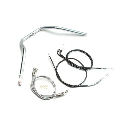 HURRICANE ナロー4型 ハンドルセット クロームメッキ H009-048C バイク ハンドルバー