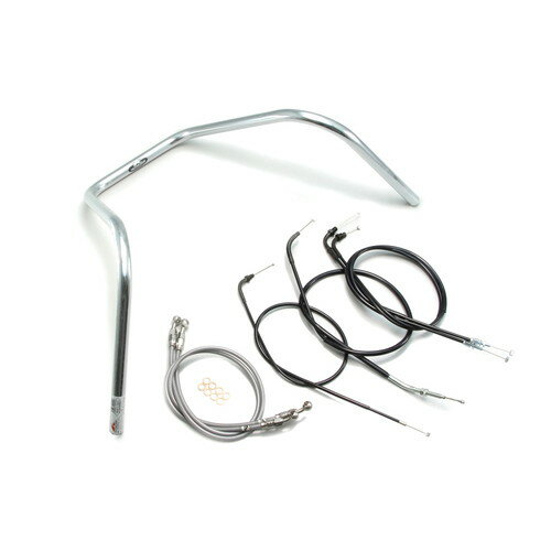 HURRICANE 400エイプハンガー1型 ハンドルセット クロームメッキ H010-084C バイク ハンドルバー