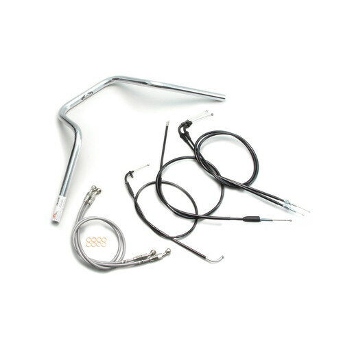 HURRICANE POLICE 5型 ハンドルセット クロームメッキ H502-069C バイク ハンドルバー