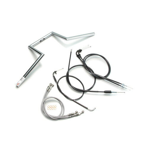 HURRICANE 200ロボット2型 ハンドルセット クロームメッキ H502-096C バイク ハンドルバー