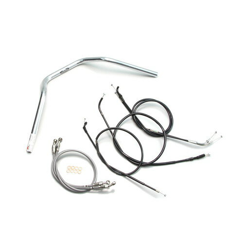 HURRICANE ナロー3型 ハンドルセット クロームメッキ H707-047C バイク ハンドルバー