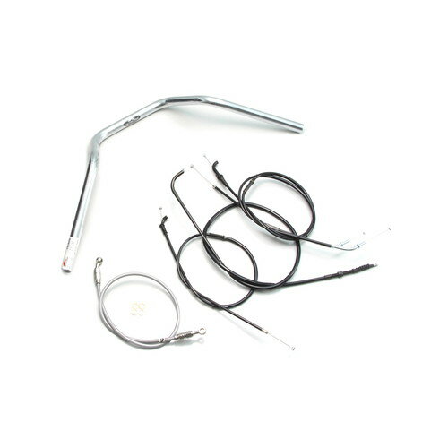 HURRICANE ナロー3型 ハンドルセット クロームメッキ H709-047C バイク ハンドルバー