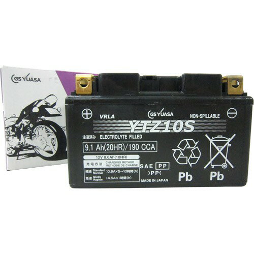 GSユアサ(ジーエスユアサ) バイク YTZ10S VRLA(制御弁式)バッテリー 密閉型MFバッテリー