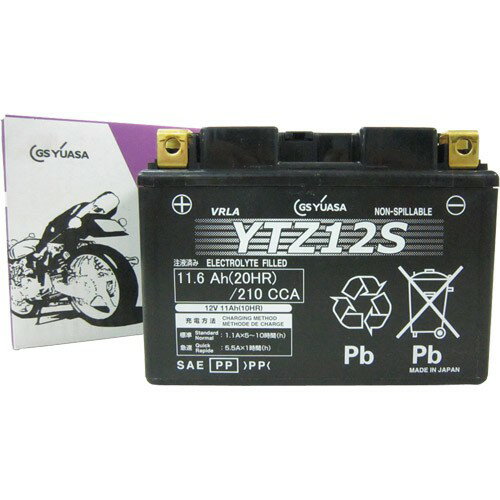 GSユアサ(ジーエスユアサ) バイク YTZ12S VRLA(制御弁式)バッテリー 密閉型MFバッテリー