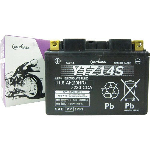 GSユアサ(ジーエスユアサ) バイク YTZ14S VRLA(制御弁式)バッテリー 密閉型MFバッテリー