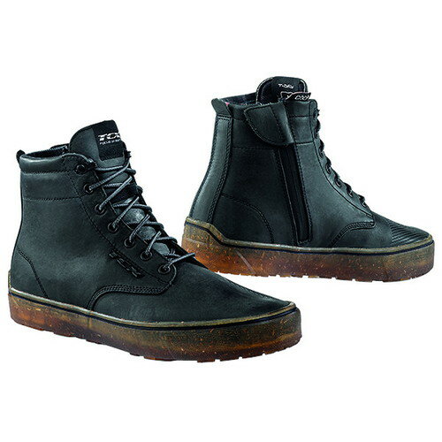 TCX(ティーシーエックス) ライディング ブーツ 牛革 防水 サイドジップ CE規格 ダートウッド ブラック 24.0cm 19281 バイク オンロードブーツ