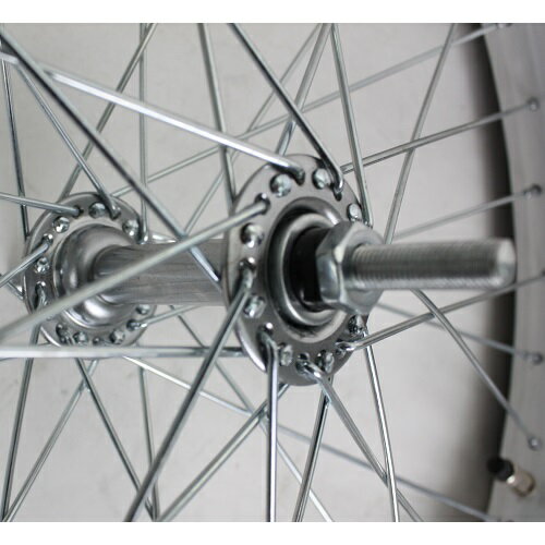 20インチ 自転車 前輪リム組 20×1.75 47-406 アルミリム(36H) タイヤ チューブ付の完組ホイール ミニベロ 折り畳み 2