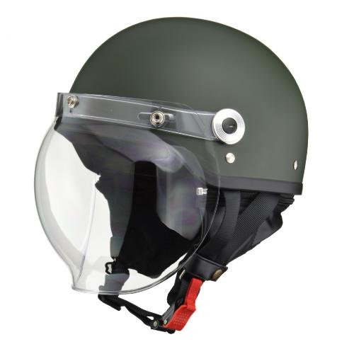リード工業(LEAD) バイク 半帽ヘルメット CROSS CR-761 ハーフヘルメット マット/グリーン LL(XL) CR761