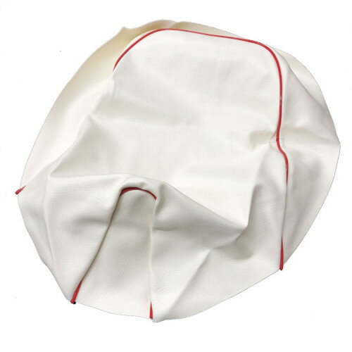 ALBA 日本製シートカバー 張替タイプ ホワイト/レッド YCH2018-C20P40 バイク 外装