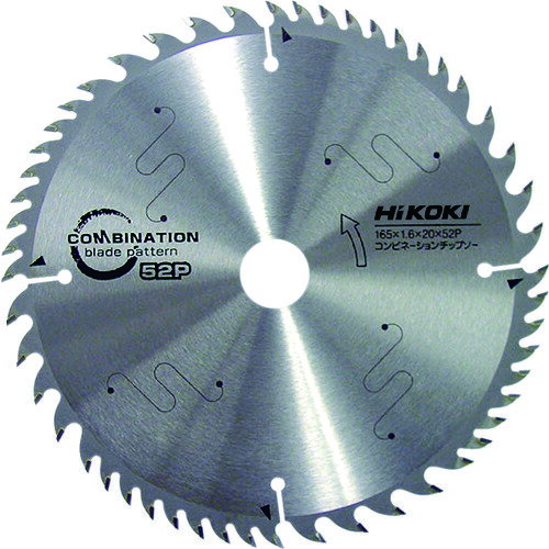 HiKOKI(旧日立工機) コンビネーションチップソー 165mm×20 変則52枚刃 切断機用