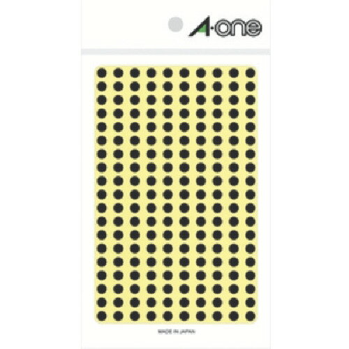 3M(スリーエム) 日用品 エーワン[[TM上]] カラーラベル 丸型 5mmΦ 黒 (9枚入)