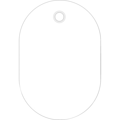 日本緑十字社 作業・保安用品 小判札(無地札) 白 60×40mm スチロール樹脂