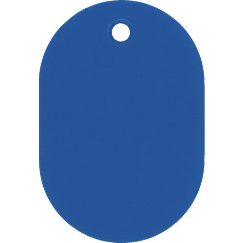 日本緑十字社 作業・保安用品 小判札(無地札) 青 60×40mm スチロール樹脂