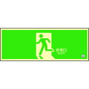 日本緑十字社(ニホンリョクジュウジシャ) 高輝度蓄光避難誘導ステッカー標識 非常口 蓄光SN-2804 120×360mm 消防認定品 物流 梱包 倉庫
