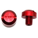 エナジープライス ミラーホールカバーキャップ 10mm 正ネジセット レッド バイク ミラーアダプター・ホルダー
