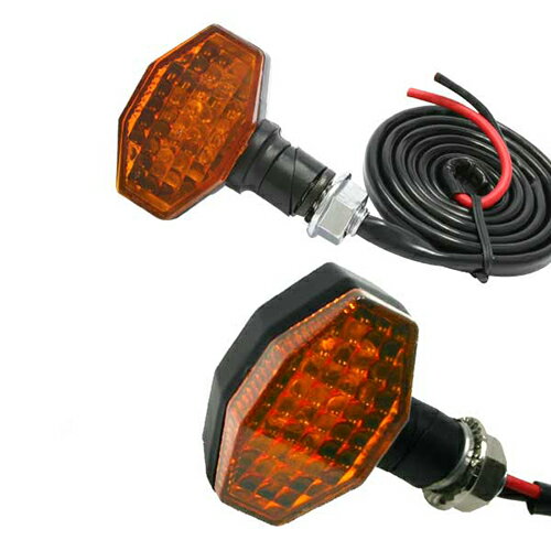 DRC モトレッド LEDフラッシャー #592(角) 2個 オレンジ W/Oレジスター F5889 バイク フェンダーレスキ..