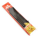 RCB(レーシングボーイ) リム専用スポーク 140-9 ブラックスポーク/ゴールドニップル 36セット入 01SS002Z バイク(2)