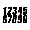FACTORY EFFEX(ファクトリーエフェックス) ファクトリーナンバーズ 3枚 10cm ブラック ”7” D0455 バイク 外装 デカール・ステッカー...