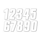 FACTORY EFFEX(ファクトリーエフェックス) ファクトリーナンバーズ 3枚 10cm ホワイト ”6” D0464 バイク 外装 デカール・ステッカー...