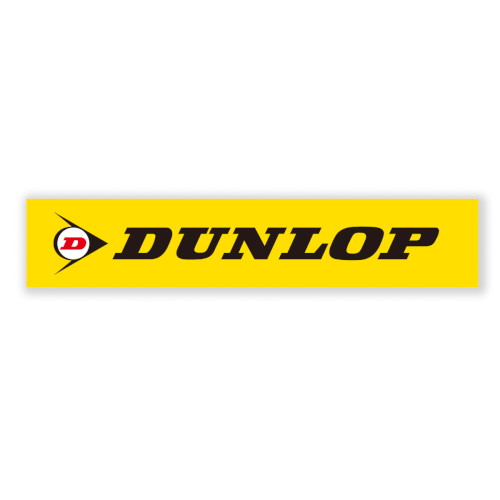 FACTORY EFFEX(ファクトリーエフェックス) レーシングステッカー 1枚 EACH DUNLOP イエロー 22cm D0508 バイク 外装