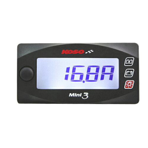KOSO(コーソー) Mini3デジタル 電流&電圧計 KS-M3-AV バイク スピードメーター・インジケーター類