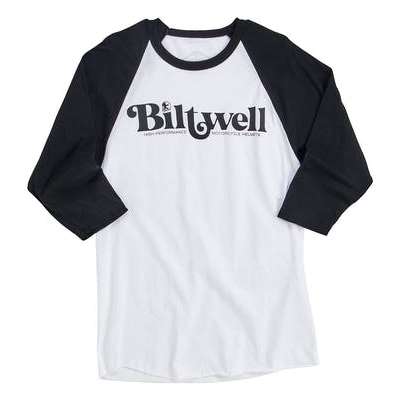 Biltwell(ビルトウェル) HIGH-PERF ラグランTシャツ ブラック/ホワイト XL 8103-079-005
