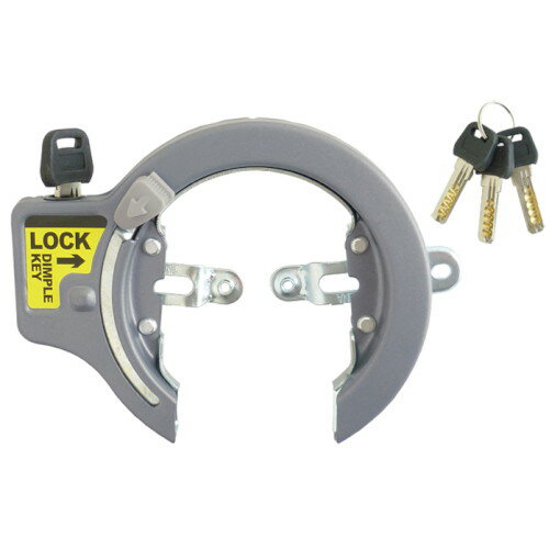 CAPTAIN STAG(キャプテンスタッグ) オッフル サークル錠 ディンプルキー φ13mmフレーム用 グレー Y-444..