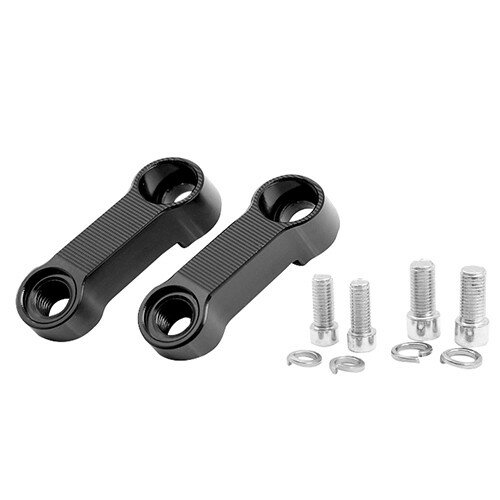 エナジープライス ミラー オフセットホルダー 正ネジ 10mmミラー用 ブラック バイク