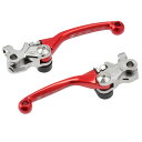 ZETA(ジータ) ピボットレバーセット BRAKETEC/GASGAS(21) レッド 3フィンガー F5087 バイク
