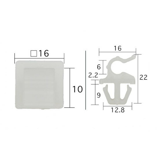 VOSTONE(ボストン) クリップ 10個入 白色 BC5643 自動車 内張クリップ・カーファスナー