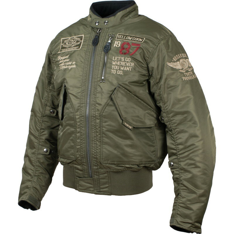 YeLLOWCORN(イエローコーン) YB-3302 ウィンタージャケット カーキ 3L バイク
