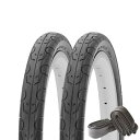 COMPASS 自転車 タイヤ 700×35C W/O 2本セット P1159 ブラック タイヤ2本 チューブ(仏式)2本 リムバンド2本セット