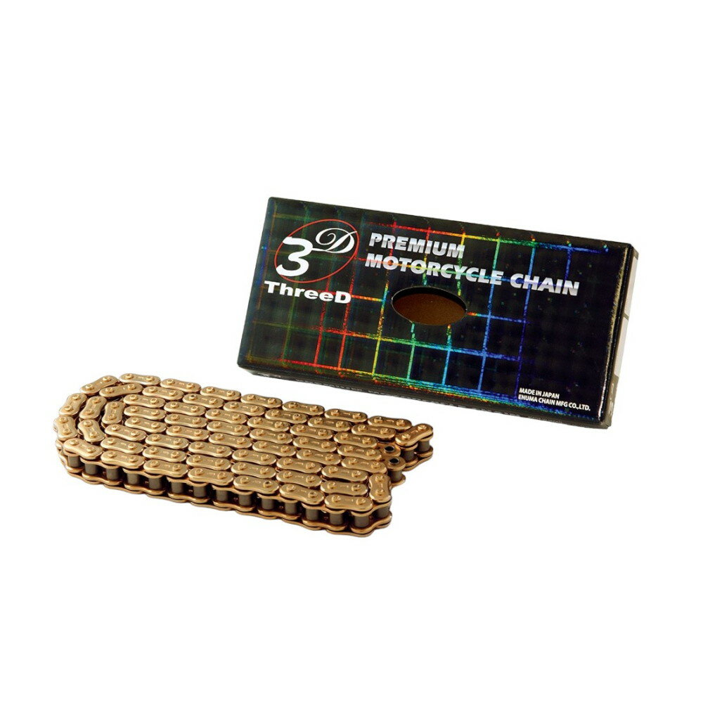 EKチェーン(江沼チェーン) ThreeD Zシリーズ 520Z-108L ゴールド MLJ(カシメジョイント) 520Z(GP/GP)-108L-MLJ バイク チェーン
