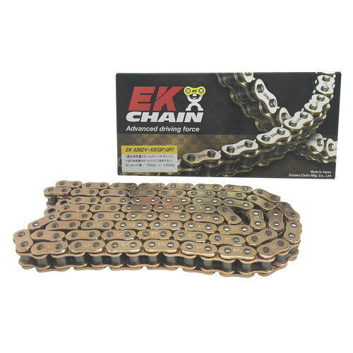 EKチェーン(江沼チェーン) ZVXシリーズ 520ZVX3-106L ゴールド MLJ(カシメジョイント) 520ZVX3(GP/GP)-..
