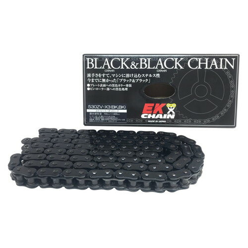 EKチェーン(江沼チェーン) ZVXシリーズ 530ZVX3-92L ブラック/ブラック MLJ(カシメジョイント) 530ZVX3..