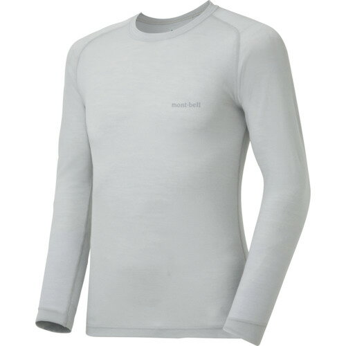 モンベル(montbell) 作業・保安用品 つなぎ・作業着 スーパーメリノウール M.W.ラウンドネックシャツM’S 1107654 ライトグレー L 1107654LTSVL