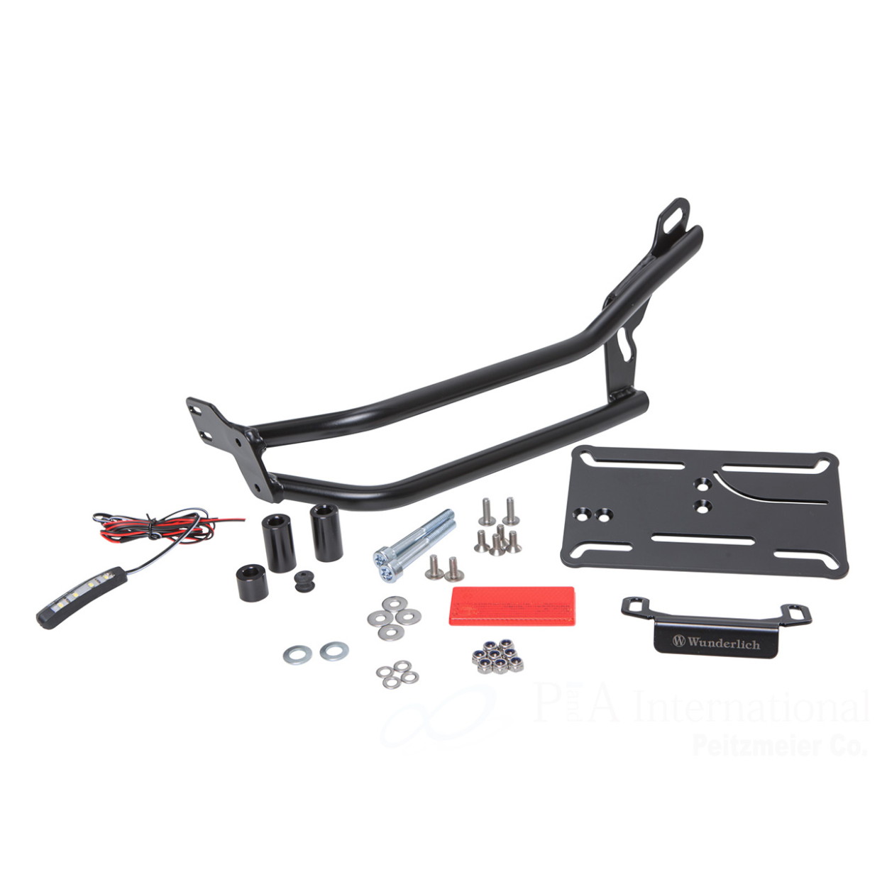 Wunderlich(ワンダーリッヒ) スイングアームナンバープレートホルダー with W44110-000 W44111-012 バ..