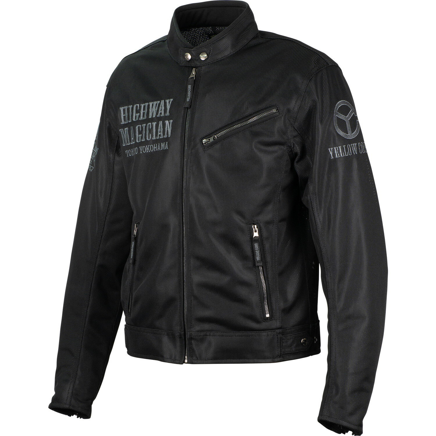 YeLLOWCORN YB-5121 ライトメッシュジャケット ブラック/ガンメタル LL バイク(2)