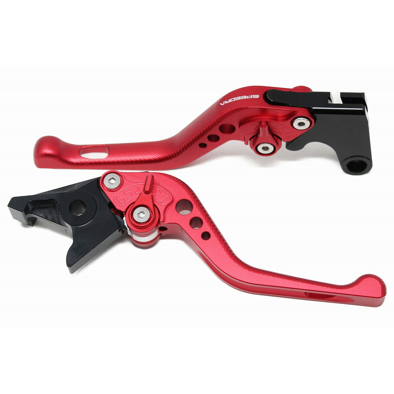 SPEEDRA アジャストレバー 3Dショート(レバー/マットレッド アジャスター/マットブルー) LVFM084RD-BE ..