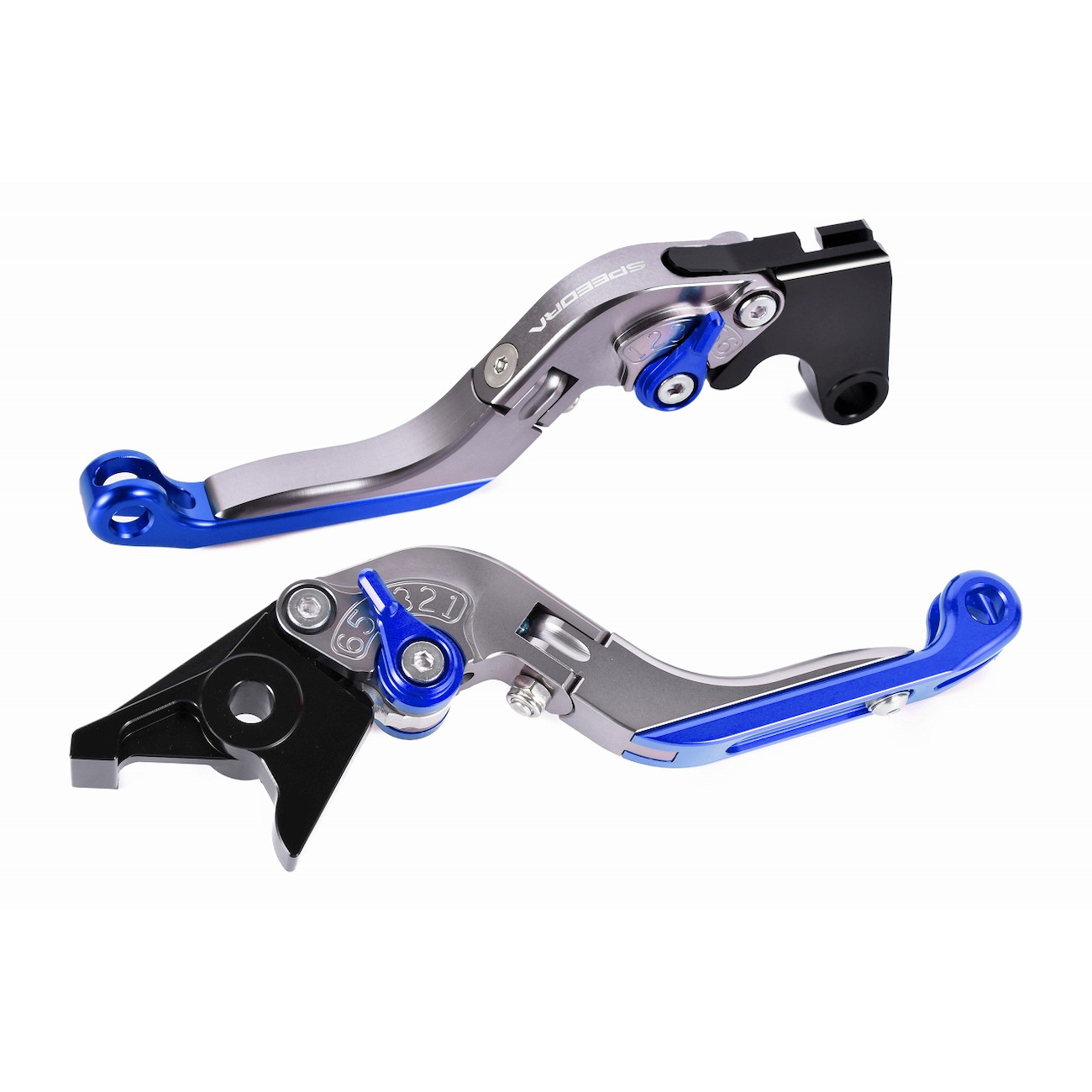 SPEEDRA アジャストレバー 可倒延長式(レバー/チタン アジャスター/ブルー エクステンション/ゴールド)..