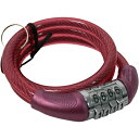 GORIN(ゴリン) G-221W カラーズミニ4連ダイヤル錠 ピンク 自転車 ケーブル・ワイヤーロック(4)