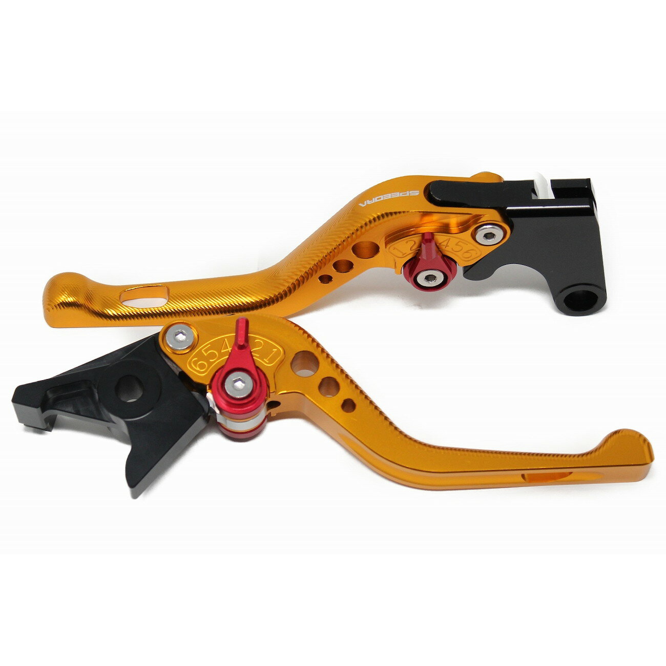 SPEEDRA アジャストレバー 3Dショート(レバー/ゴールド アジャスター/シルバー) LVFG089GD-SR バイク