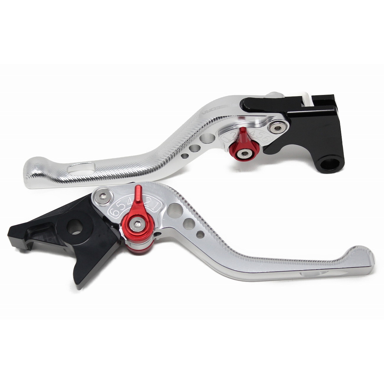 SPEEDRA アジャストレバー 3Dショート(レバー/シルバー アジャスター/レッド) LVFG089SR-RD バイク