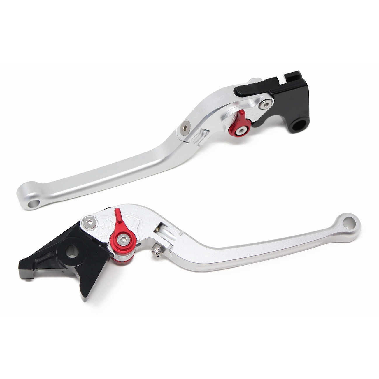 SPEEDRA(スピードラ) アジャストレバー スタンダード可倒式(レバー/マットシルバー アジャスター/マットレッド) LVAM090SR-RD バイク