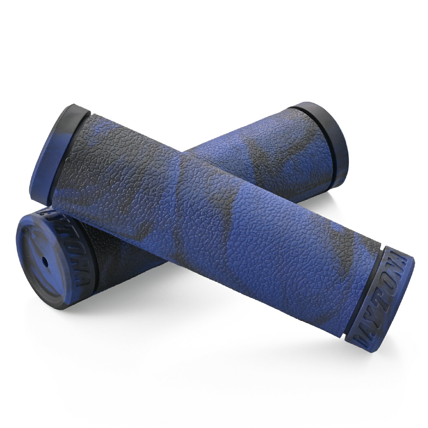 DAYTONA グリップ GRIPPY GRIP GG-D-MARBLE エンド非貫通 φ25.4用 全長125mm ブラック/ブルー 49577 バ..