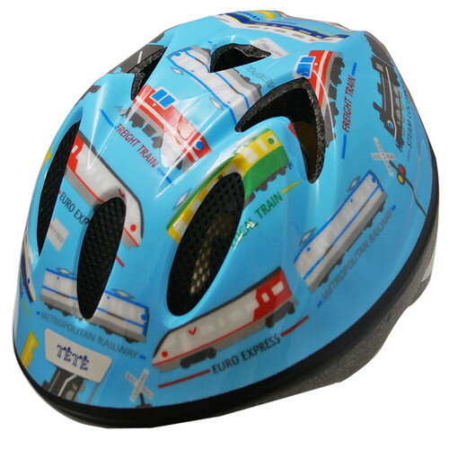 TETE(テテ) 自転車 子供用ヘルメット スプラッシュハート XS トレイン水色